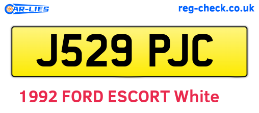 J529PJC are the vehicle registration plates.