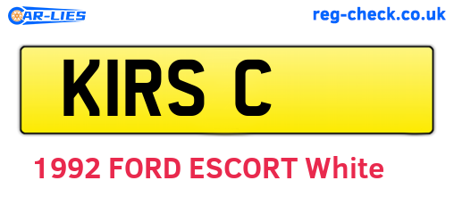 K1RSC are the vehicle registration plates.