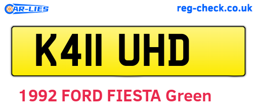 K411UHD are the vehicle registration plates.