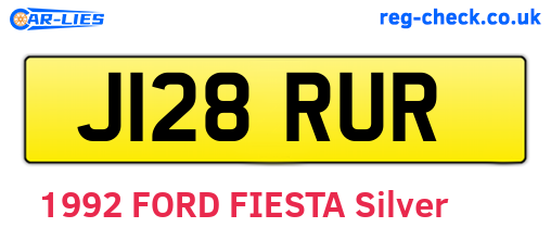 J128RUR are the vehicle registration plates.