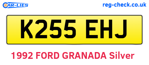 K255EHJ are the vehicle registration plates.