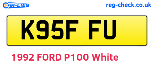 K95FFU are the vehicle registration plates.
