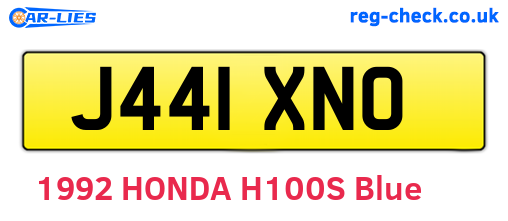J441XNO are the vehicle registration plates.