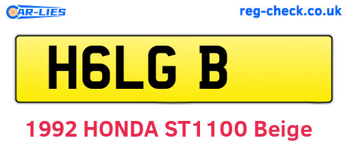 H6LGB are the vehicle registration plates.