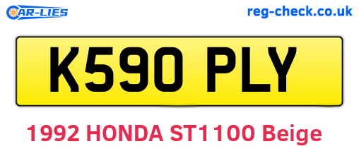 K590PLY are the vehicle registration plates.