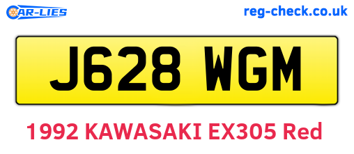 J628WGM are the vehicle registration plates.