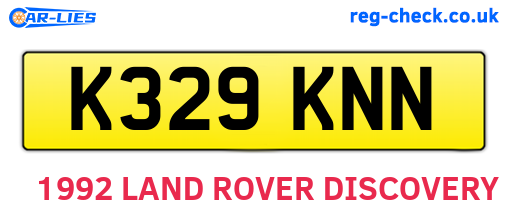 K329KNN are the vehicle registration plates.