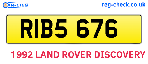 RIB5676 are the vehicle registration plates.