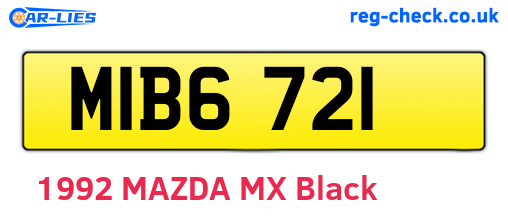 MIB6721 are the vehicle registration plates.
