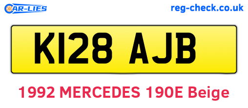 K128AJB are the vehicle registration plates.