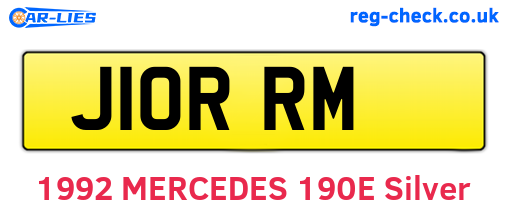 J10RRM are the vehicle registration plates.