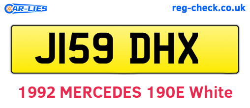 J159DHX are the vehicle registration plates.