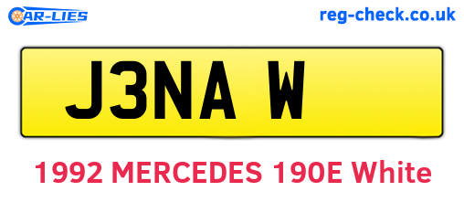 J3NAW are the vehicle registration plates.