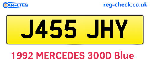 J455JHY are the vehicle registration plates.