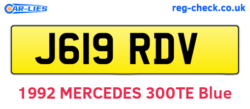 J619RDV are the vehicle registration plates.