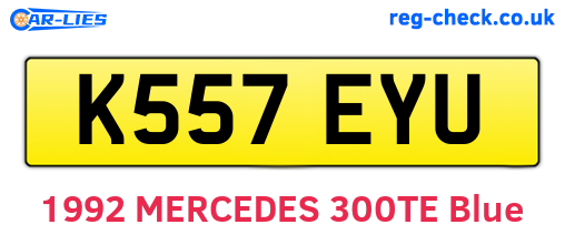 K557EYU are the vehicle registration plates.