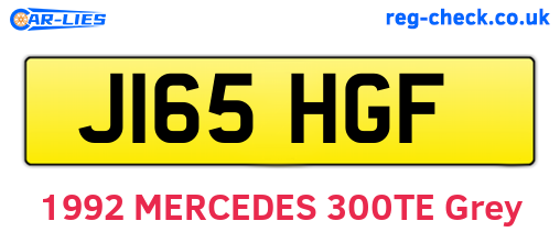 J165HGF are the vehicle registration plates.