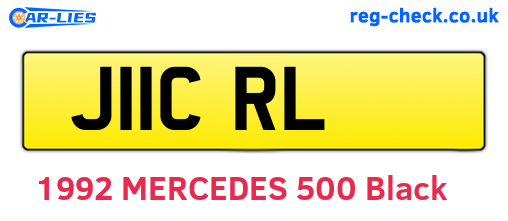 J11CRL are the vehicle registration plates.