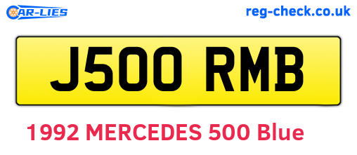 J500RMB are the vehicle registration plates.