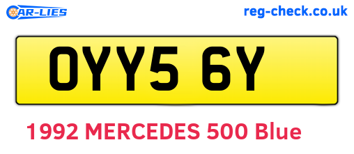 OYY56Y are the vehicle registration plates.