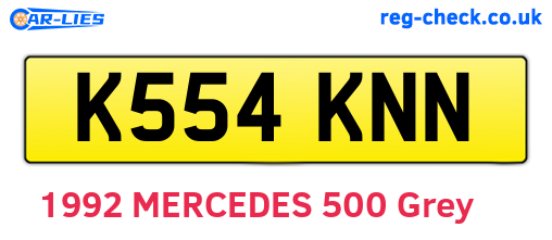 K554KNN are the vehicle registration plates.
