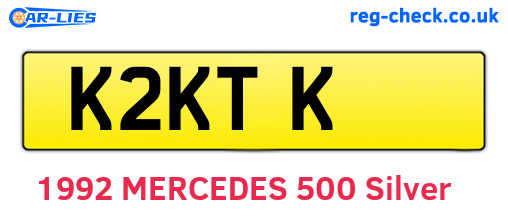 K2KTK are the vehicle registration plates.