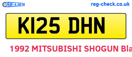 K125DHN are the vehicle registration plates.