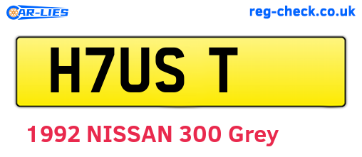 H7UST are the vehicle registration plates.