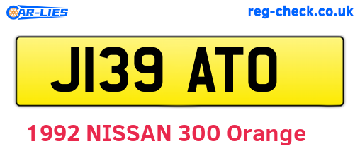 J139ATO are the vehicle registration plates.