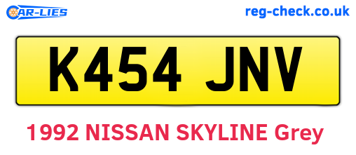 K454JNV are the vehicle registration plates.