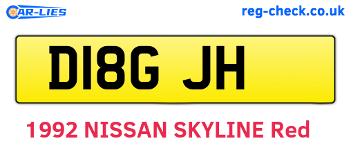 D18GJH are the vehicle registration plates.