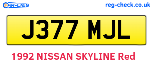J377MJL are the vehicle registration plates.