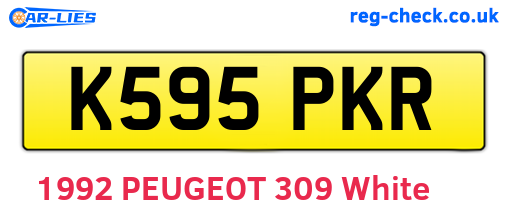 K595PKR are the vehicle registration plates.