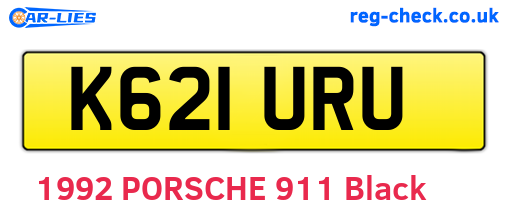 K621URU are the vehicle registration plates.