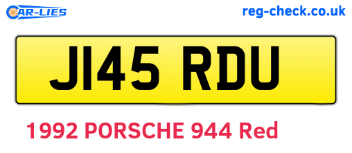 J145RDU are the vehicle registration plates.