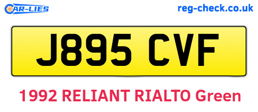 J895CVF are the vehicle registration plates.
