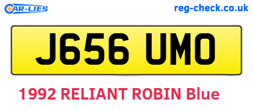 J656UMO are the vehicle registration plates.