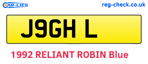 J9GHL are the vehicle registration plates.