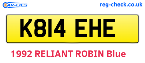 K814EHE are the vehicle registration plates.