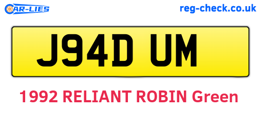 J94DUM are the vehicle registration plates.