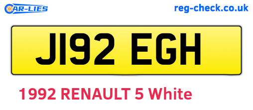 J192EGH are the vehicle registration plates.