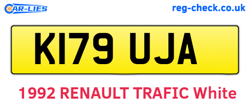 K179UJA are the vehicle registration plates.