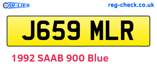 J659MLR are the vehicle registration plates.