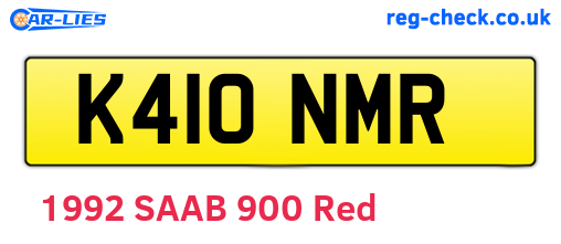 K410NMR are the vehicle registration plates.
