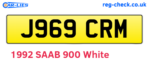 J969CRM are the vehicle registration plates.