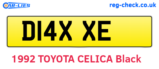 D14XXE are the vehicle registration plates.
