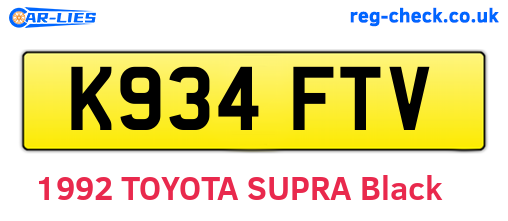 K934FTV are the vehicle registration plates.