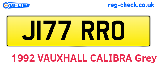J177RRO are the vehicle registration plates.