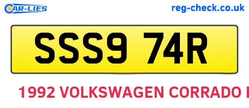 SSS974R are the vehicle registration plates.