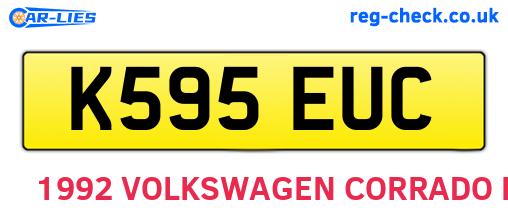 K595EUC are the vehicle registration plates.